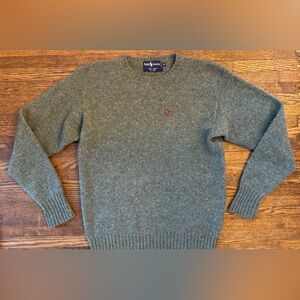 Ralph Lauren Rare Vintage Embroidered Initials RL Olive Crewneck Sweater Size M
